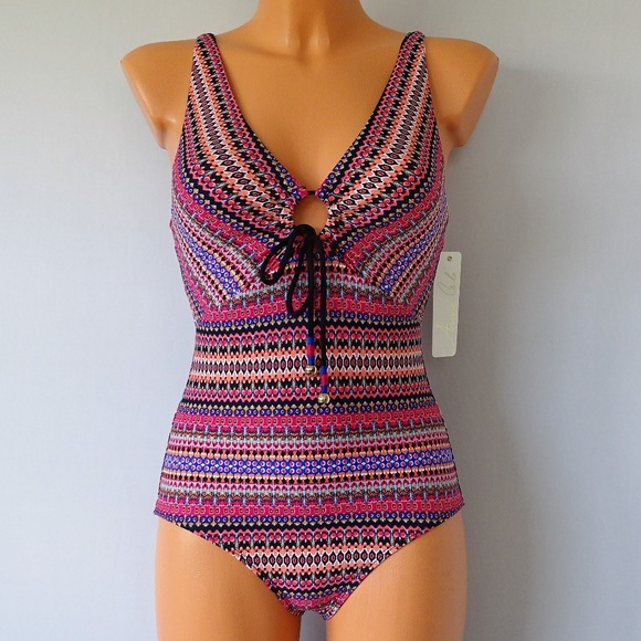 Anne Cole Other - Anne Cole NWT Keyhole Stripe One Piece Swimsuit